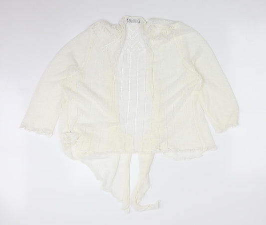 M&Co Womens White   Cardigan Jumper Size 18