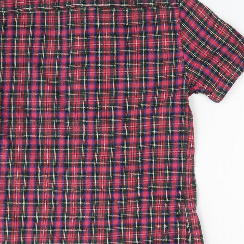 Topman Mens Multicoloured Check   Button-Up Size S