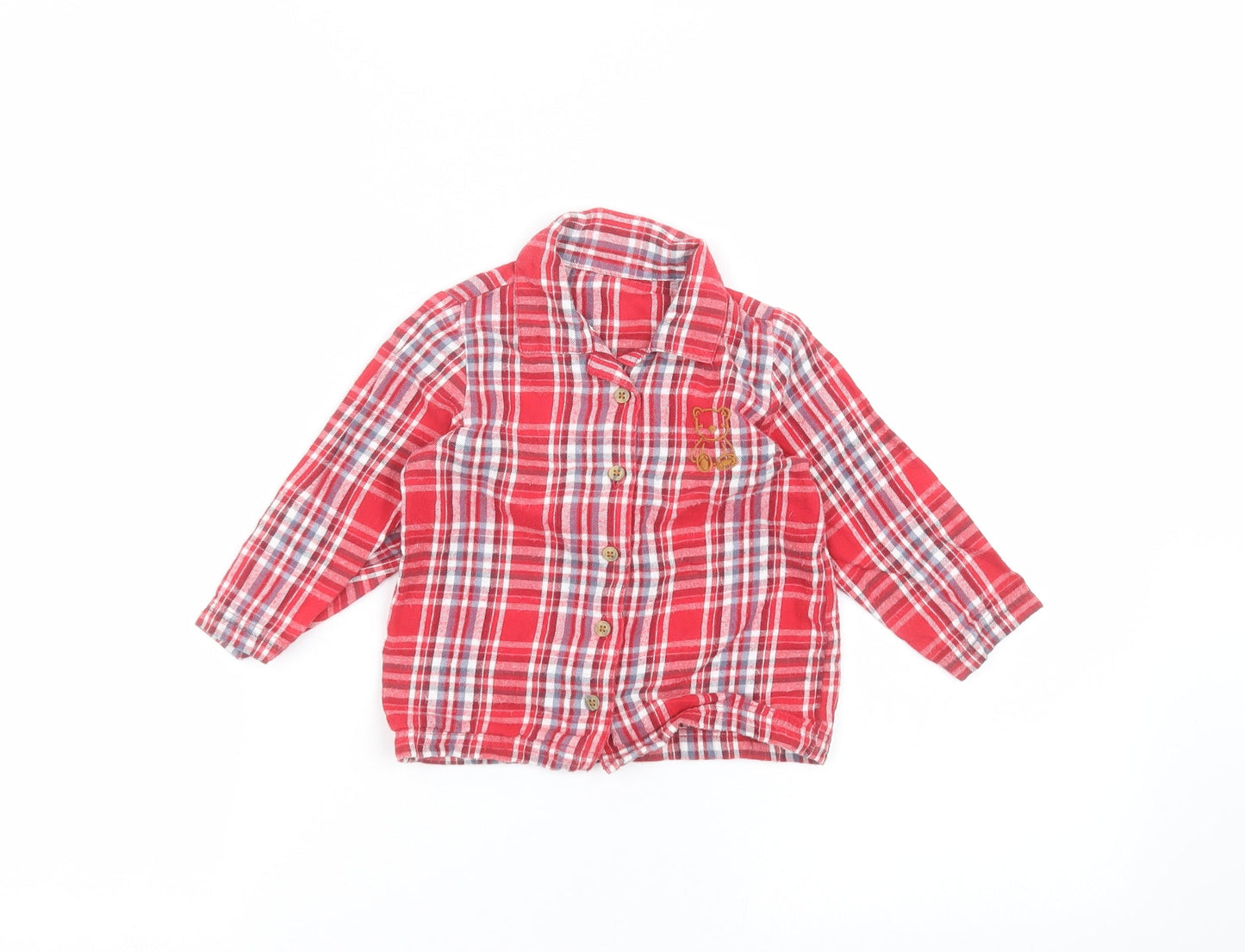 Nutmeg Baby Red   Basic Button-Up Size 12-18 Months