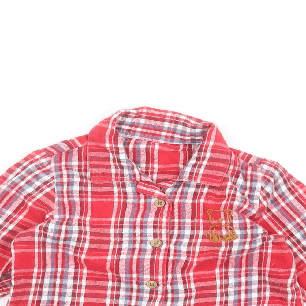 Nutmeg Baby Red   Basic Button-Up Size 12-18 Months
