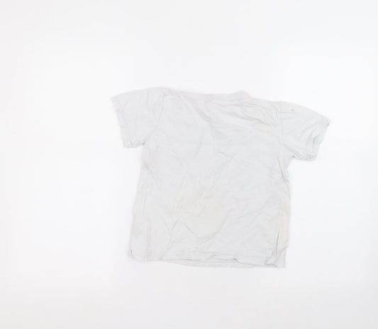 Primark Girls White   Basic T-Shirt Size 5-6 Years