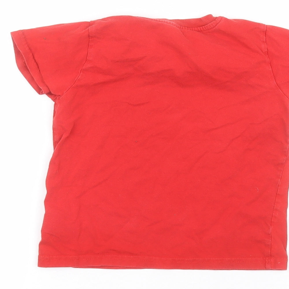 Primark Boys Red   Basic T-Shirt Size 5-6 Years