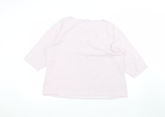 Bonmarché Womens Pink Striped  Pullover Jumper Size 20