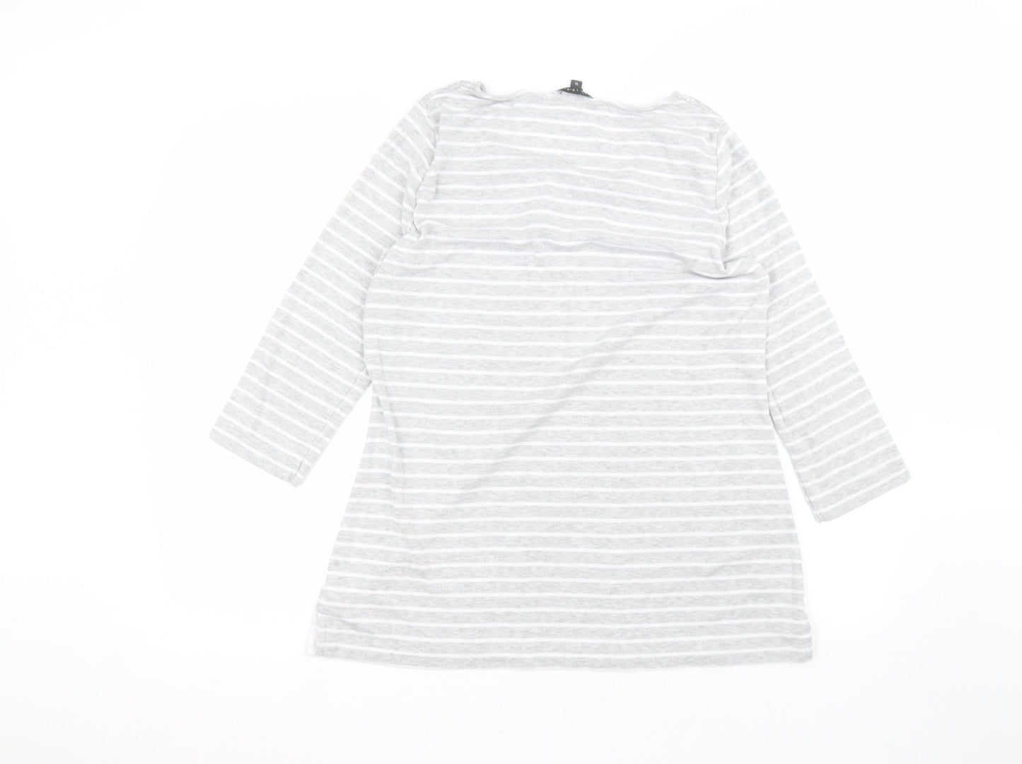 Love leisure Womens White Striped  Pullover Jumper Size 16