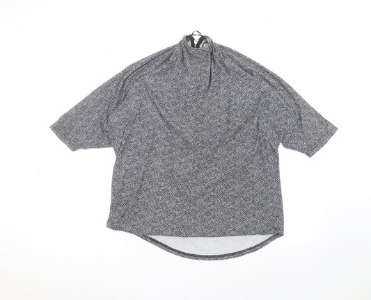 Intuition Womens Blue Polka Dot  Basic T-Shirt Size 10
