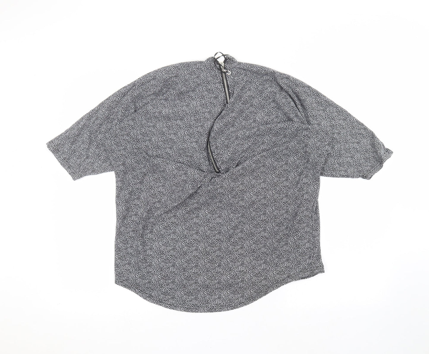 Intuition Womens Blue Polka Dot  Basic T-Shirt Size 10