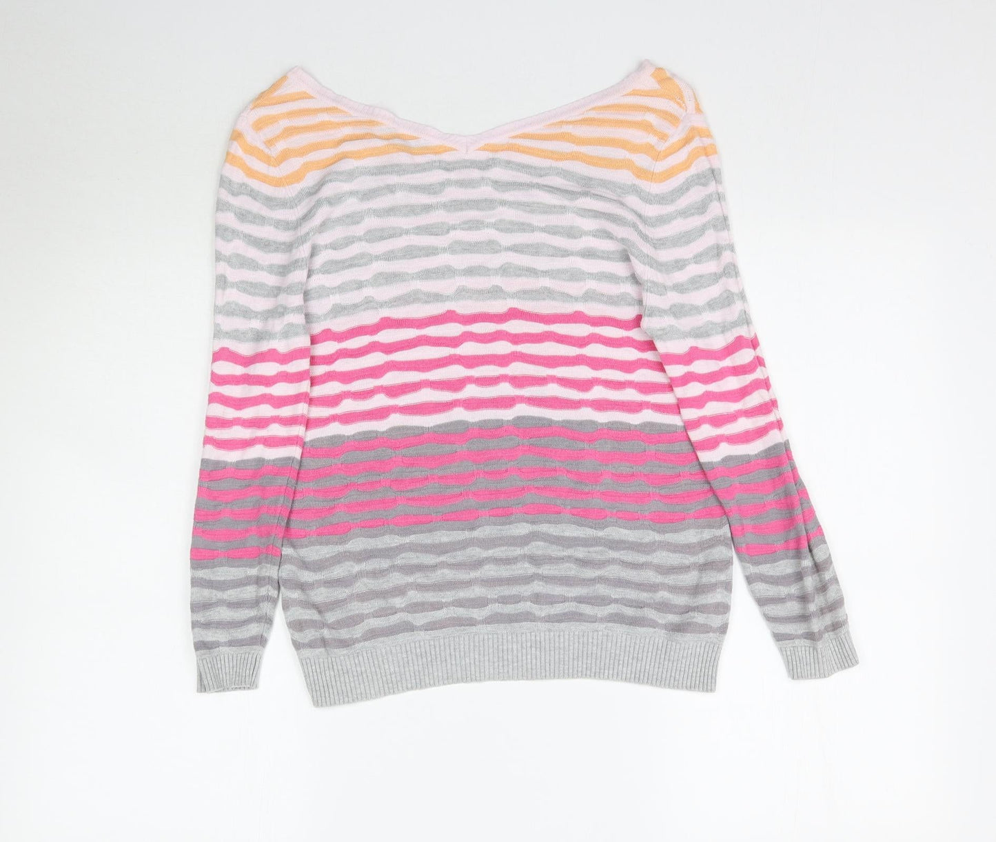 Eureca Womens Multicoloured Striped Knit Pullover Jumper Size 12