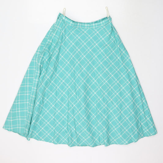 Whim! Womens Green   A-Line Skirt Size 14  - Mint Green / Blue