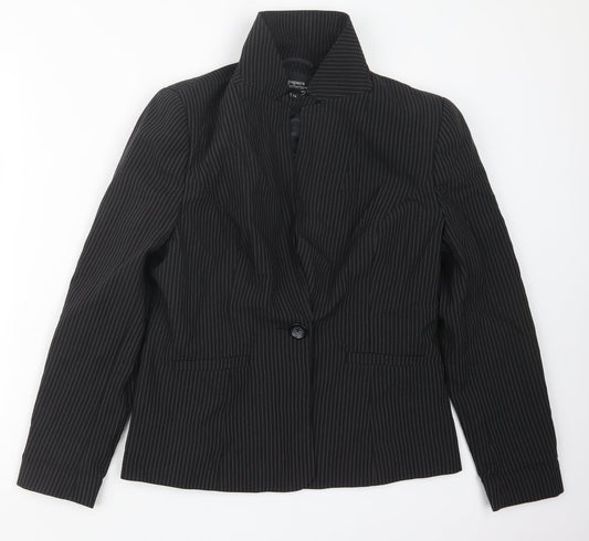 Papaya Womens Black Striped  Jacket  Size 14