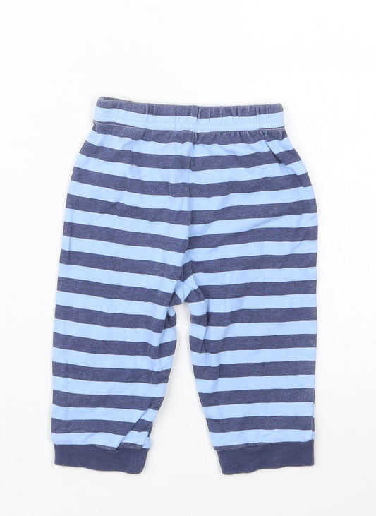 George Boys Blue Striped  Capri Pyjama Pants Size 6-9 Months