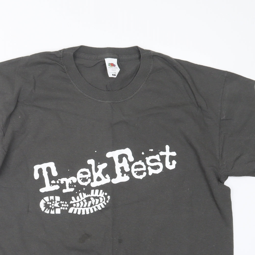 Fruit of the Loom Mens Brown    T-Shirt Size M