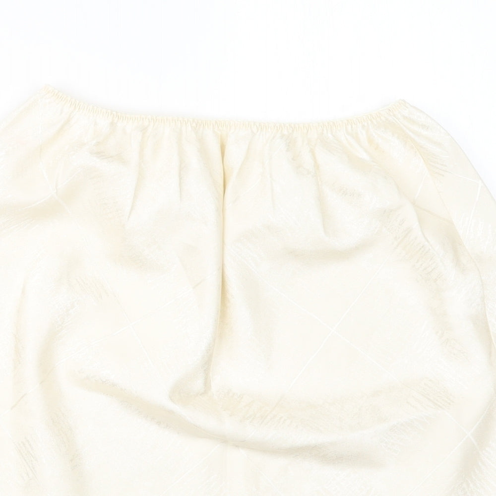 Marks and Spencer Womens Ivory   A-Line Skirt Size 16
