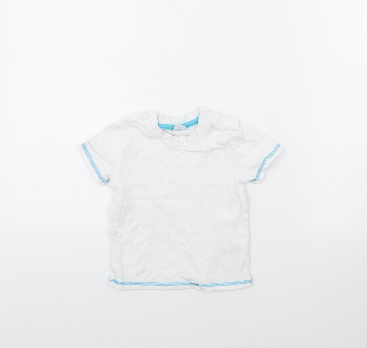 Disney Baby White   Basic T-Shirt Size 12 Months