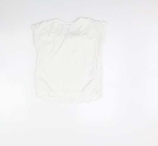 YD Girls White   Basic T-Shirt Size 12 Years