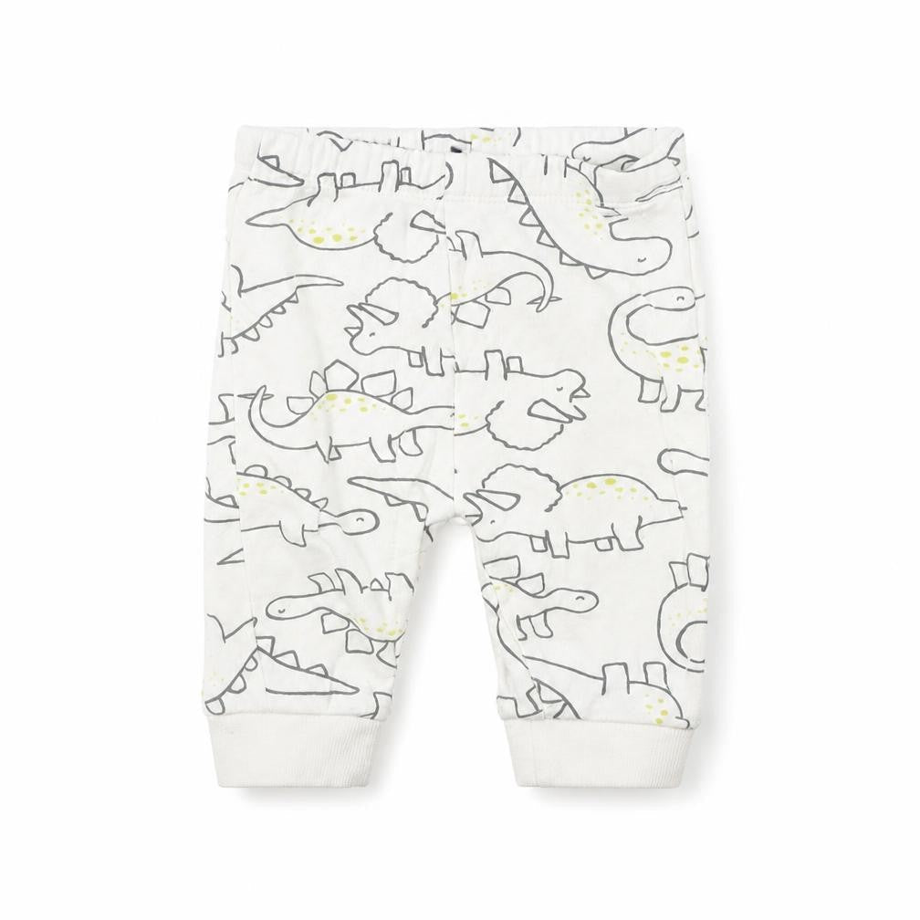 George Baby Ivory Animal Print  Jogger Trousers Size 0-3 Months  - Dinosaur