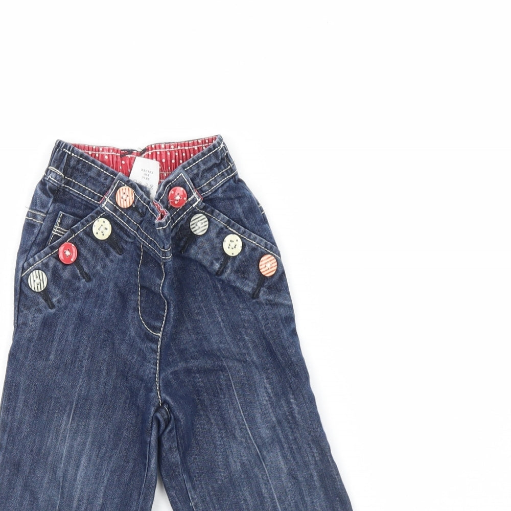 NEXT Girls Blue  Denim Capri Jeans Size 12 Months