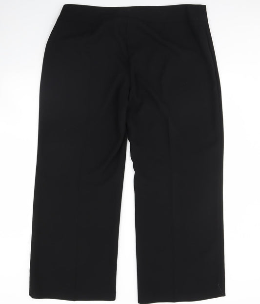 M&s Womens Black   Dress Pants Trousers Size 20 L30 in