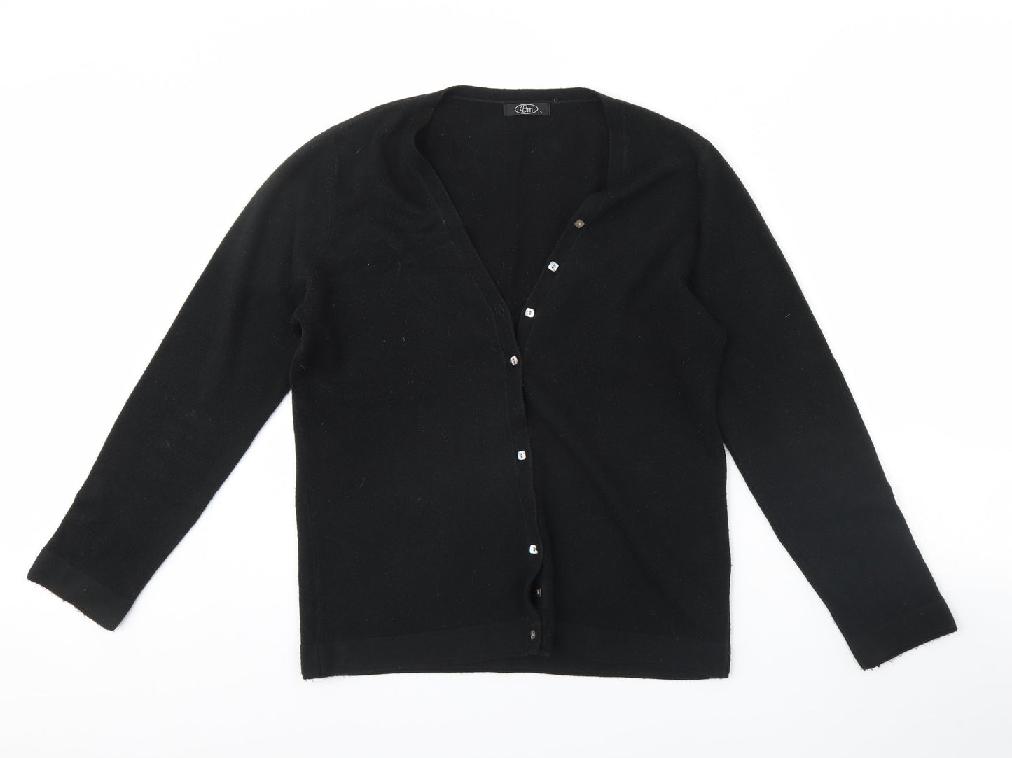 BM Womens Black   Cardigan Jumper Size S