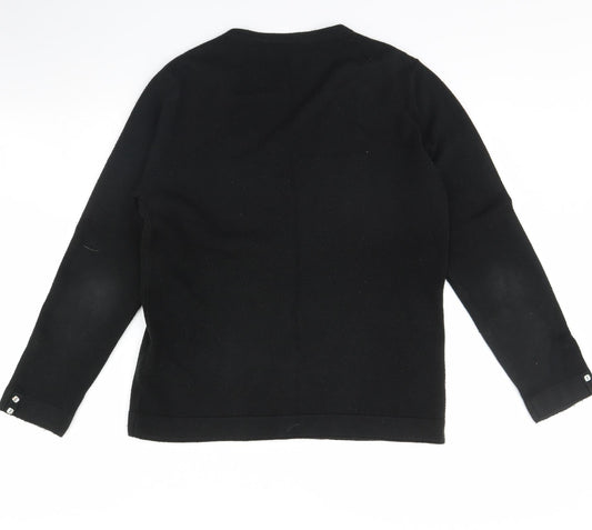 BM Womens Black   Cardigan Jumper Size S