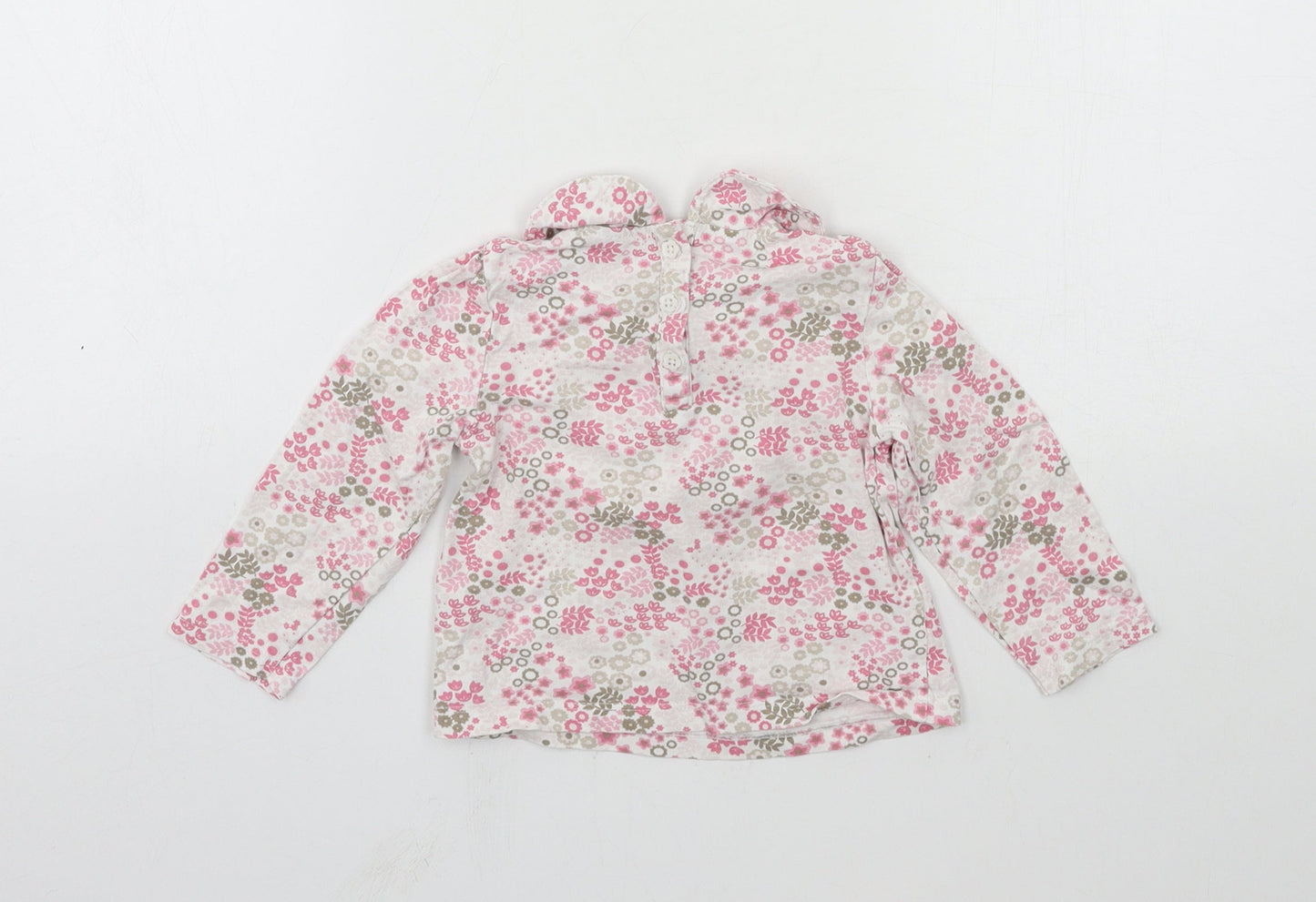 TU Girls Pink Floral Jersey Basic T-Shirt Size 6-9 Months