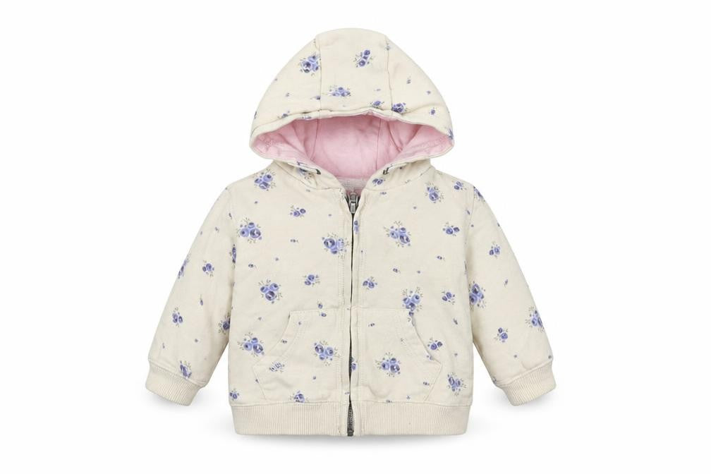 Next Boys Ivory Floral Jersey Jacket  Size 0-3 Months