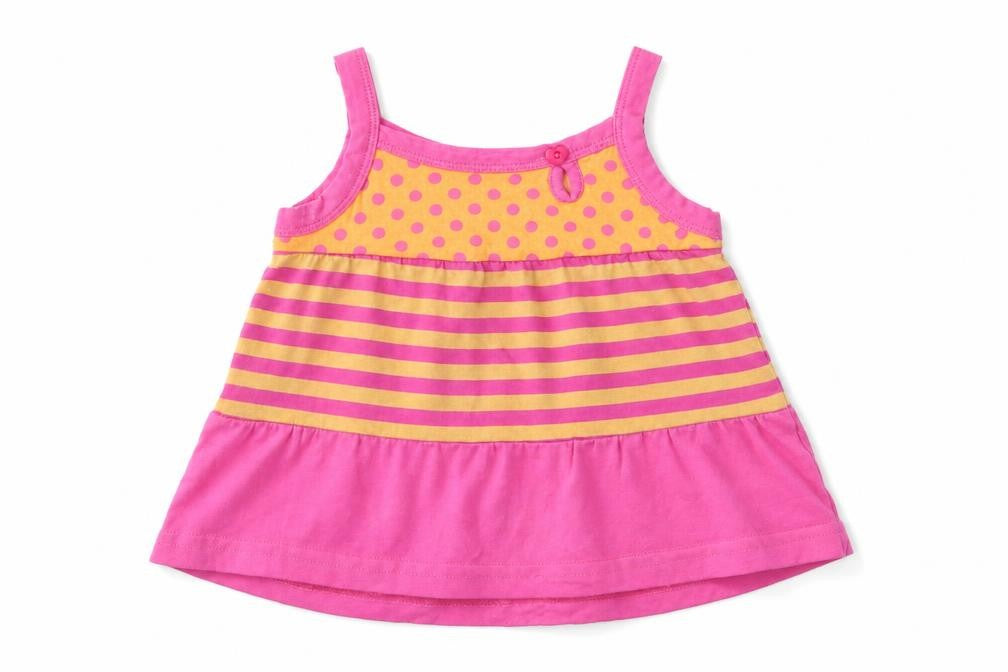 George Girls Multicoloured Striped Jersey Basic T-Shirt Size 9-12 Months