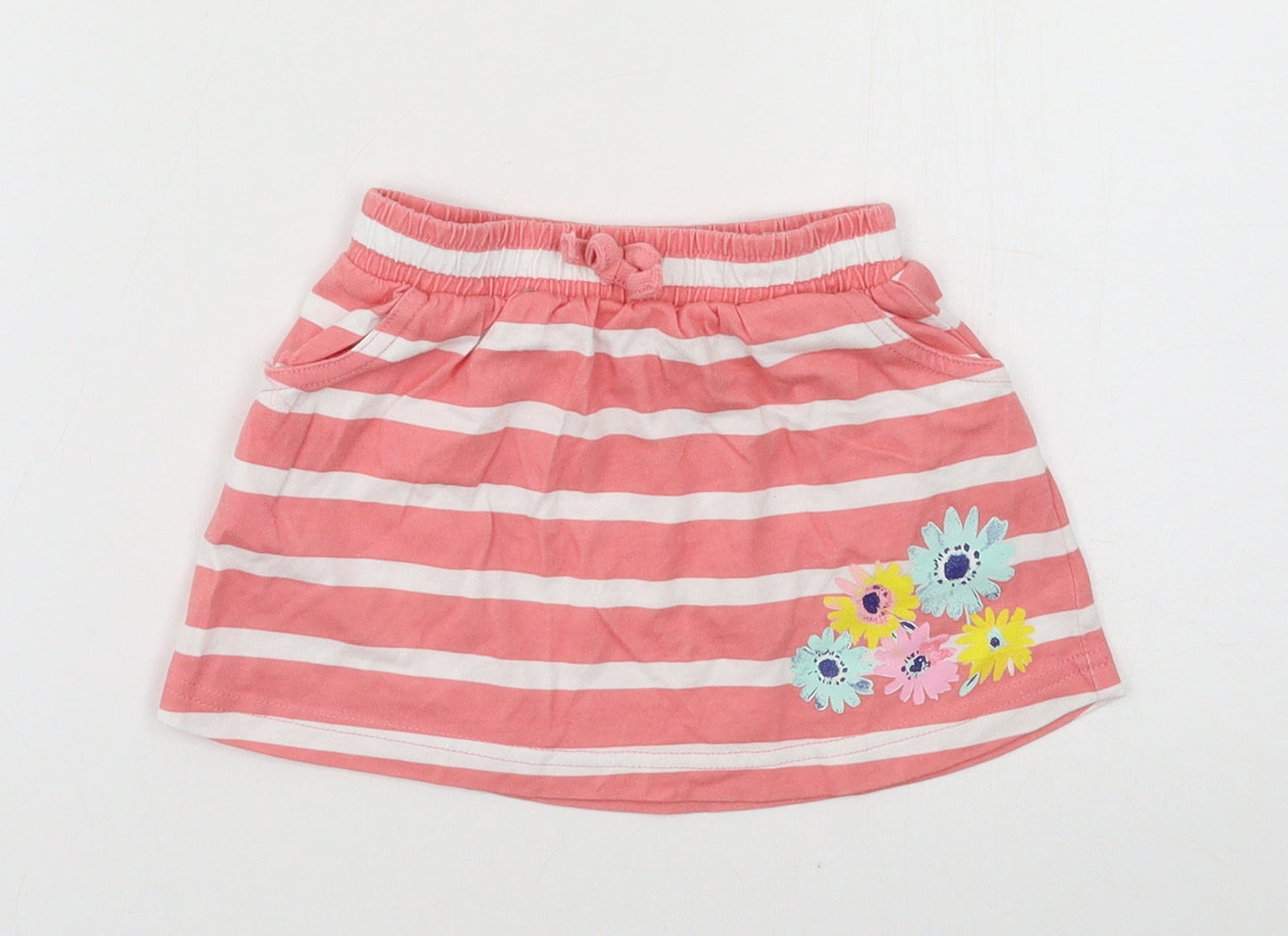 George Girls Pink Striped Jacquard A-Line Skirt Size 18-24 Months