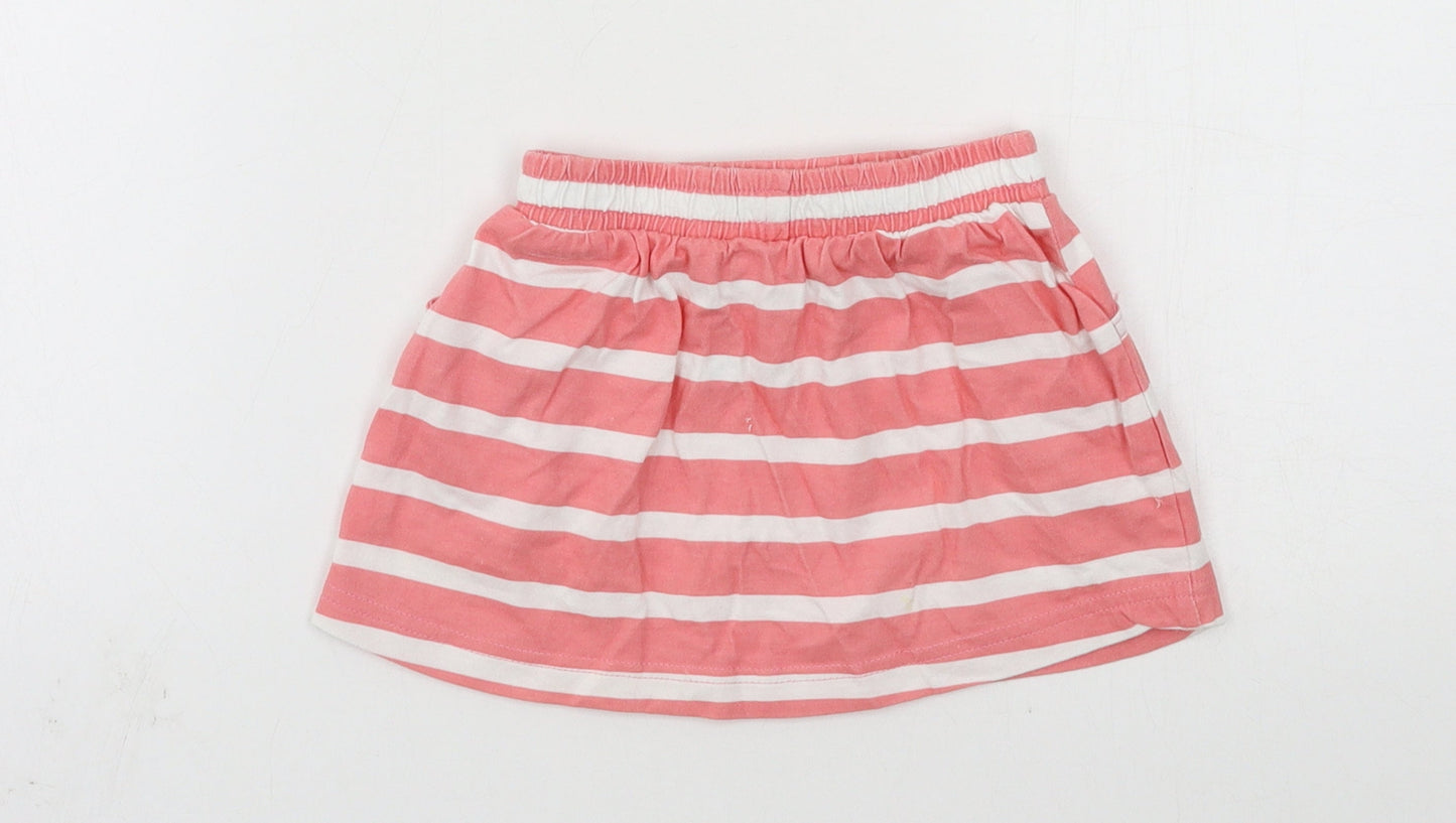 George Girls Pink Striped Jacquard A-Line Skirt Size 18-24 Months