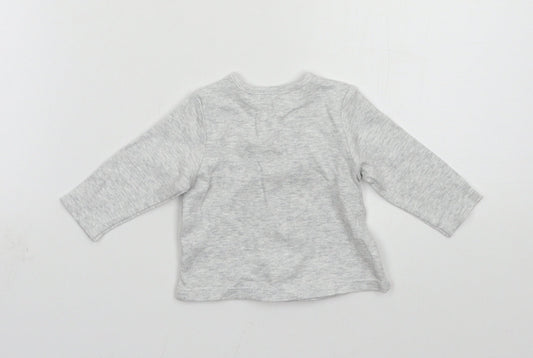 BHS Baby Grey  Jersey Cardigan Jumper One Size