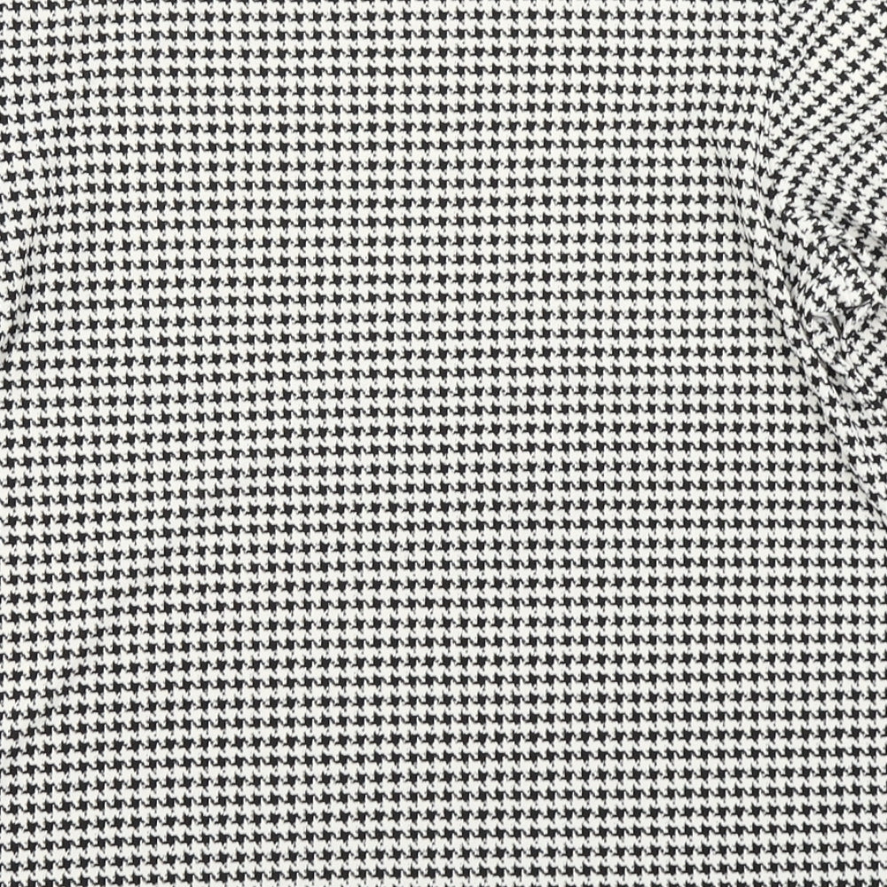 H&M Womens Black Houndstooth  Basic T-Shirt Size XS