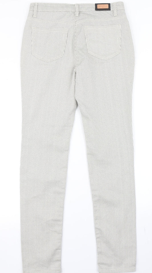 Soon Womens White Polka Dot  Skinny Jeans Size 10 L30 in