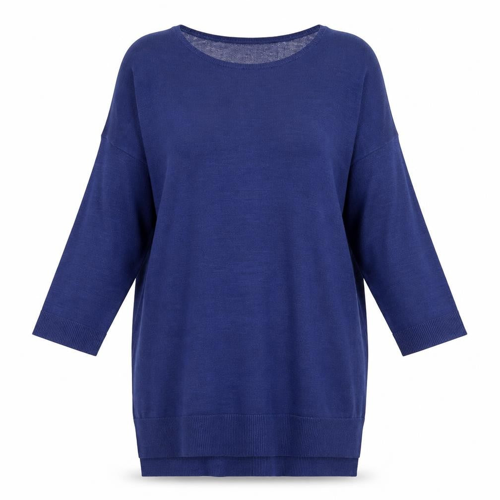 M&S Womens Blue  Knit Pullover Jumper Size 12