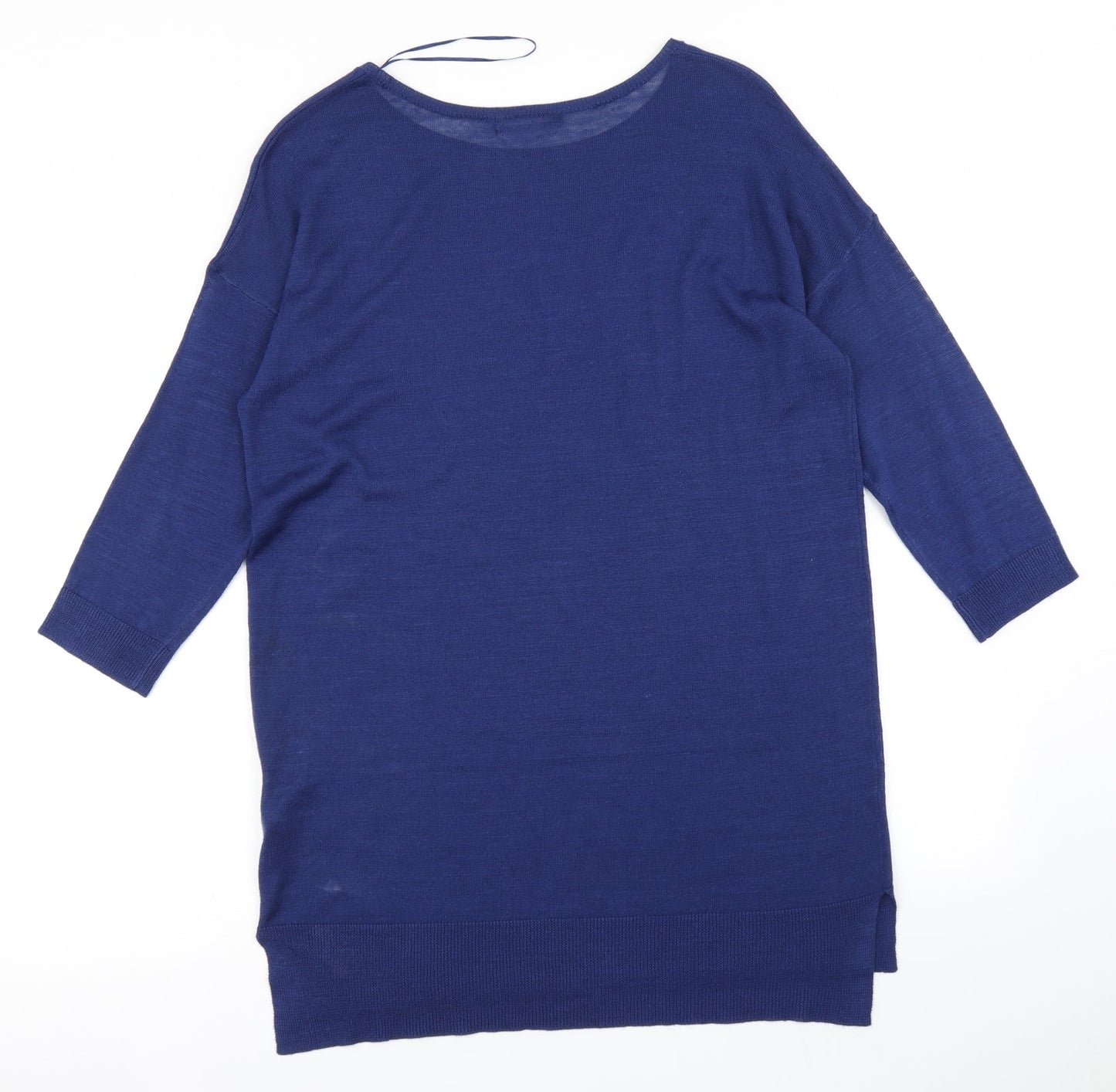 M&S Womens Blue  Knit Pullover Jumper Size 12