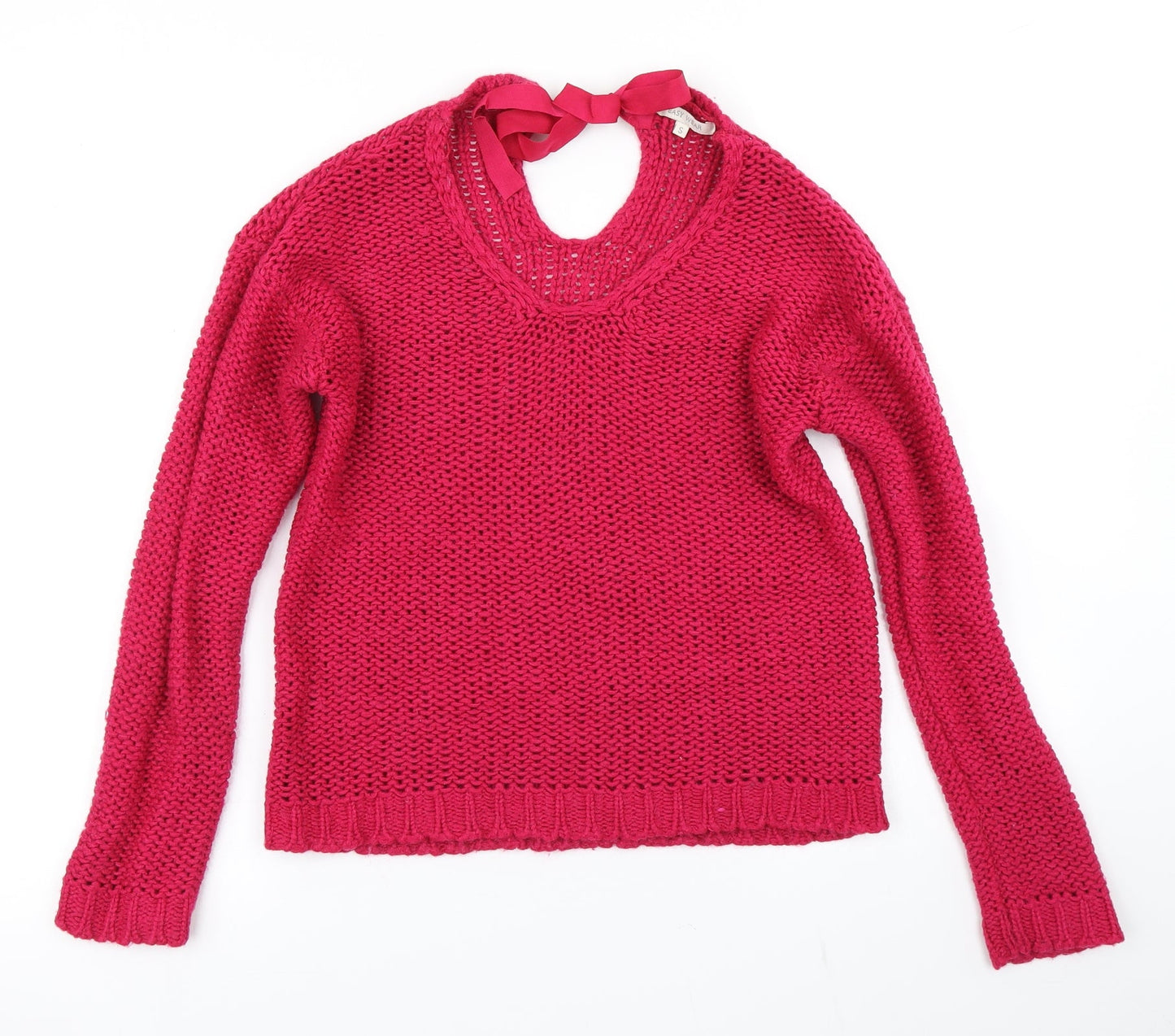Easy Wear Womens Pink  Knit Pullover Jumper Size S