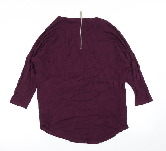 Select Womens Purple   Basic T-Shirt Size 10