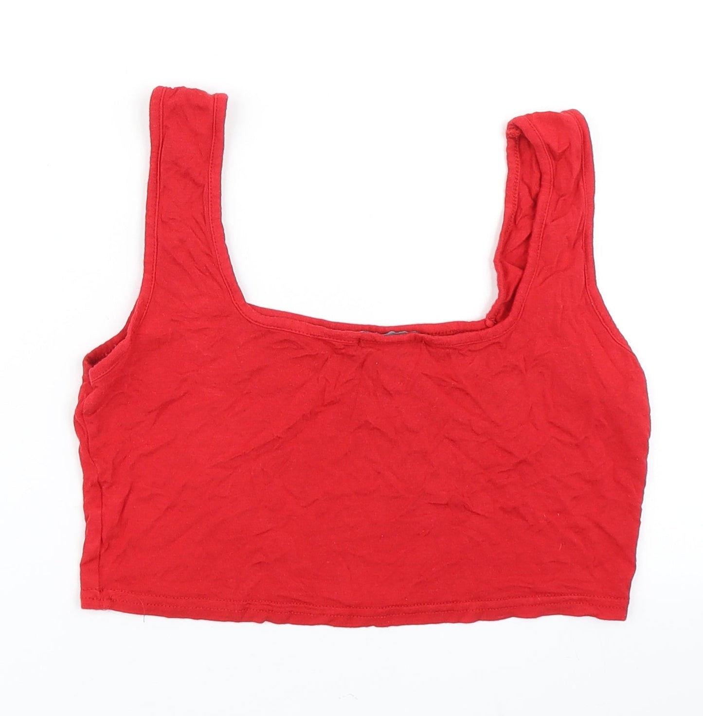 PRETTYLITTLETHING Womens Red   Cropped Tank Size 12