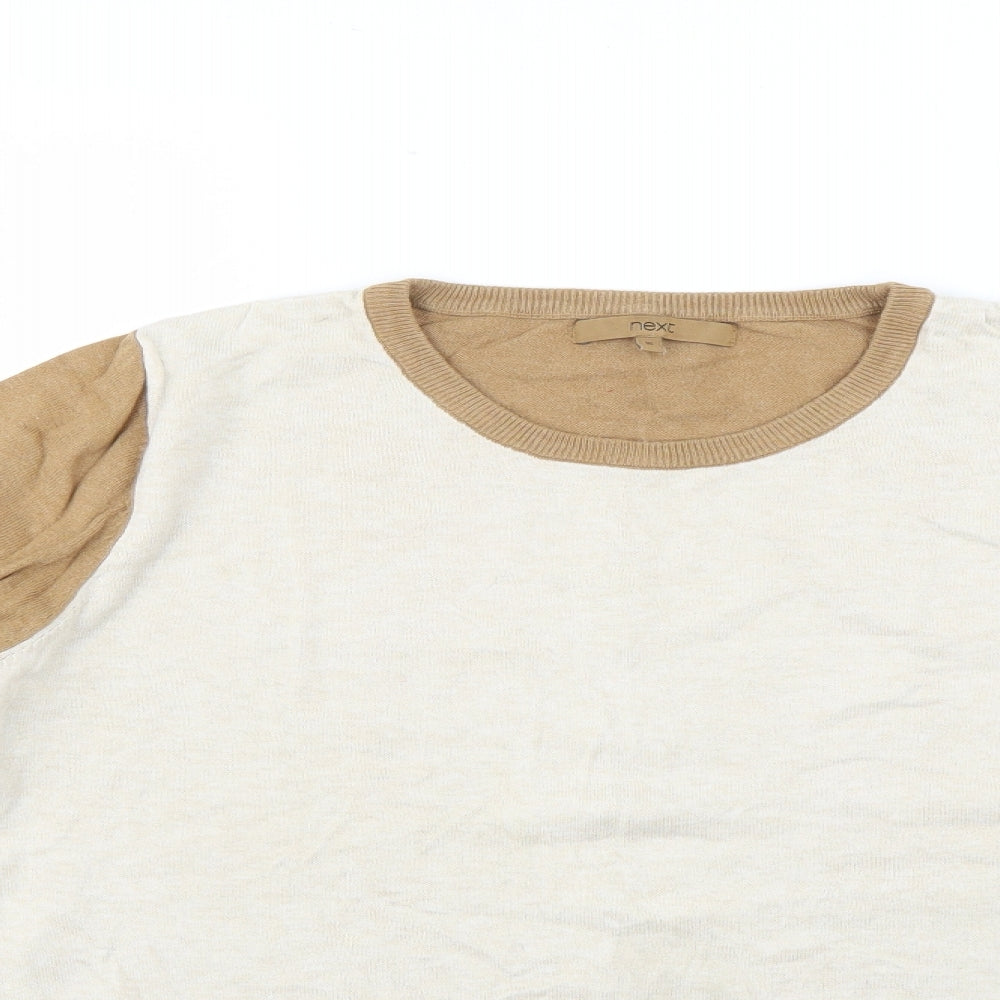 NEXT Womens Brown Striped  Pullover Jumper Size 16