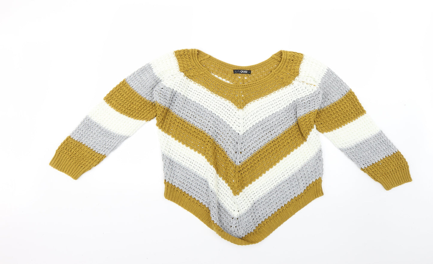 Quiz Womens Multicoloured Striped  Pullover Jumper Size S