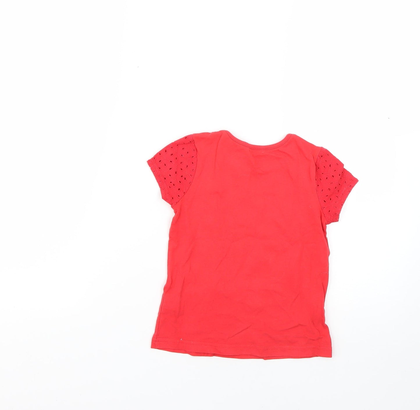 George Boys Red   Basic T-Shirt Size 4-5 Years