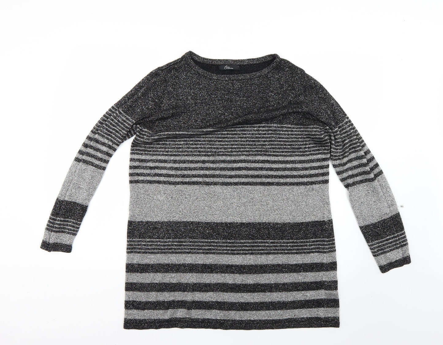 BM Womens Multicoloured Geometric  Pullover Jumper Size L