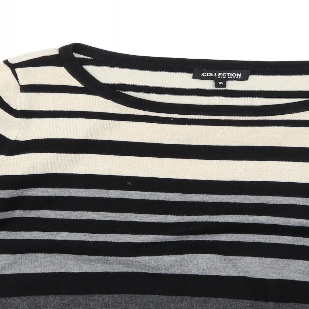 the collection Womens Multicoloured Striped  Pullover Jumper Size 16