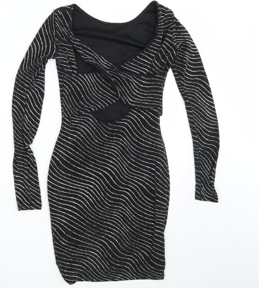 PRETTYLITTLETHING Womens Black   Fit & Flare  Size 6