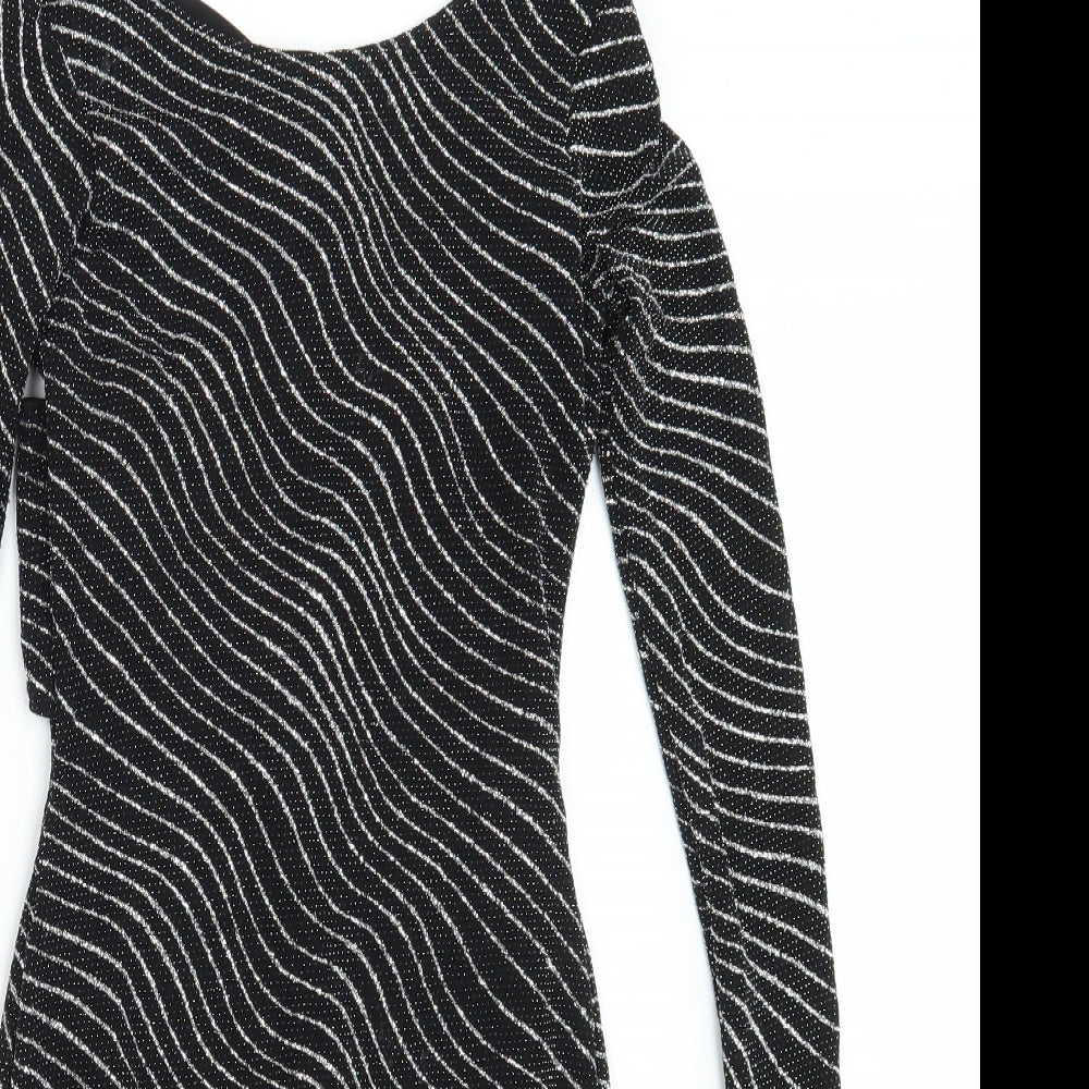 PRETTYLITTLETHING Womens Black   Fit & Flare  Size 6