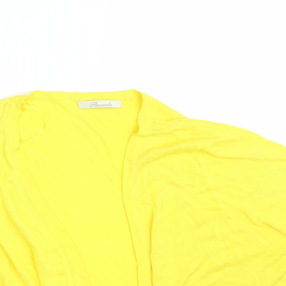 Peacocks Womens Yellow   Wrap Jumper Size 20