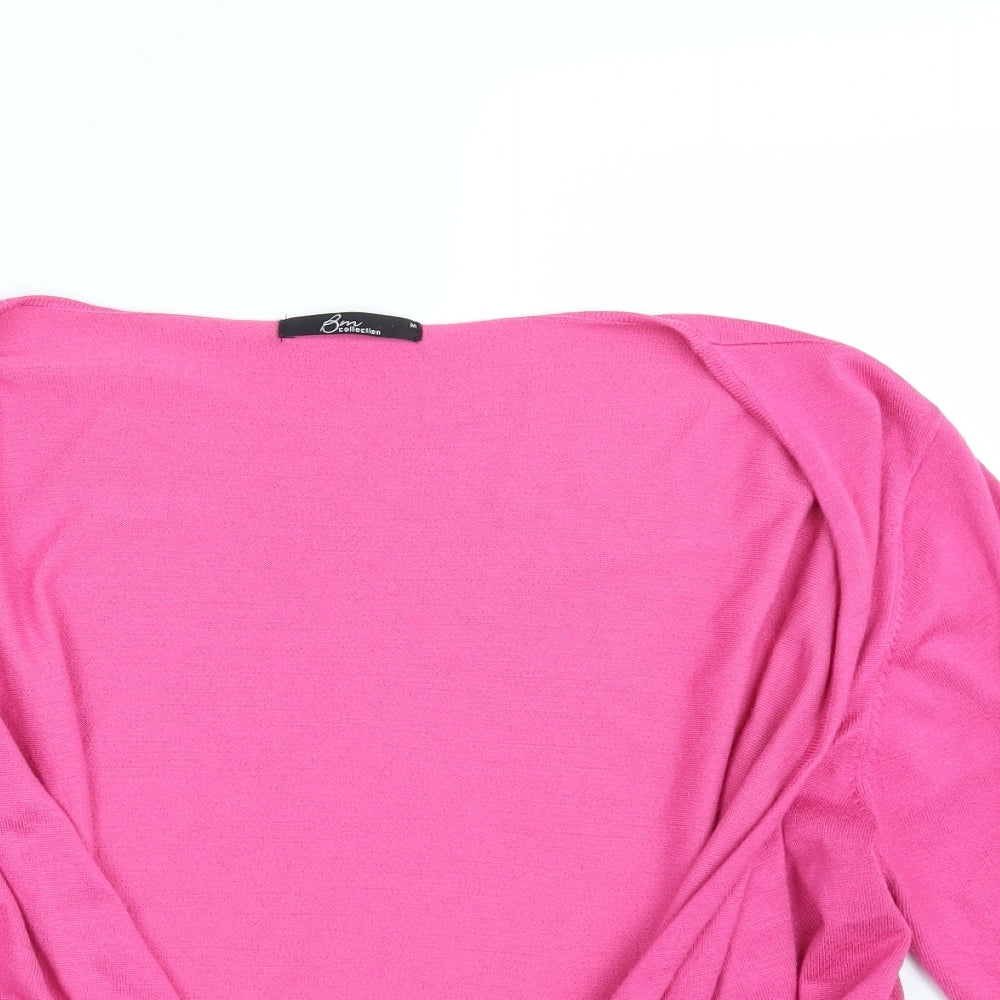 Bm Collection Womens Pink   Wrap Jumper Size M