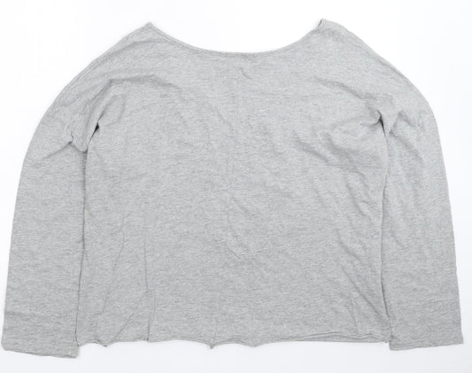 Sheilay Womens Grey   Basic T-Shirt Size L