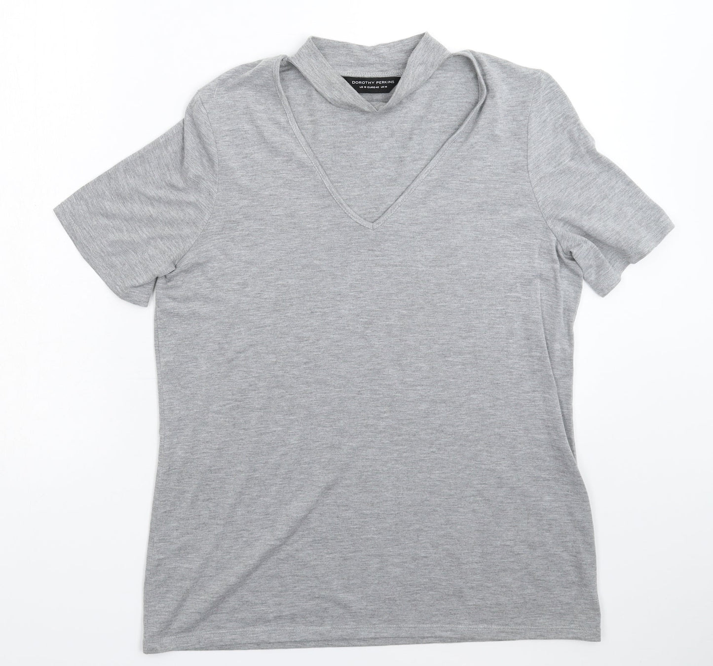 Dorothy Perkins Womens Grey   Basic T-Shirt Size 14