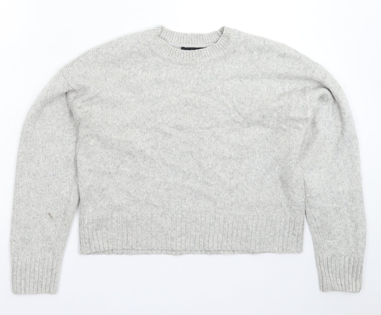 New Look Womens Grey  Knit Pullover Jumper Size S