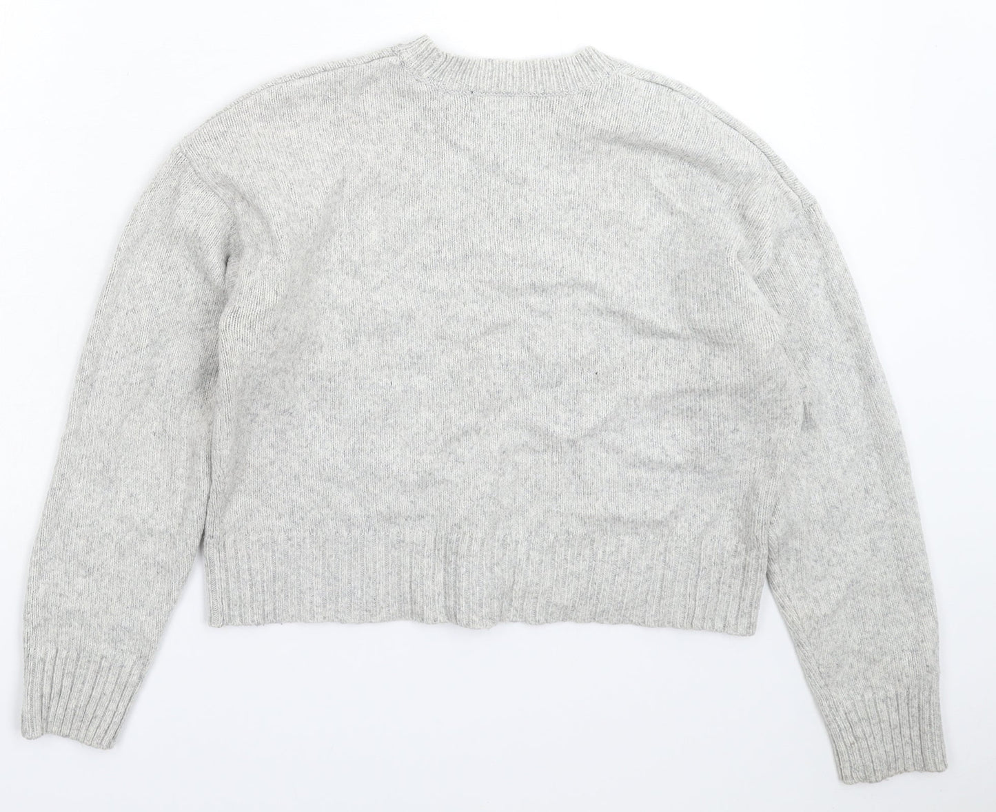 New Look Womens Grey  Knit Pullover Jumper Size S