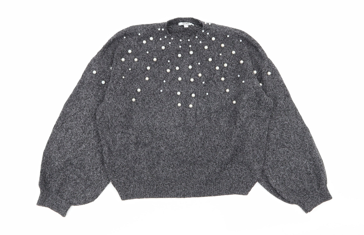 Jennyfer Womens Grey Polka Dot  Pullover Jumper Size 6
